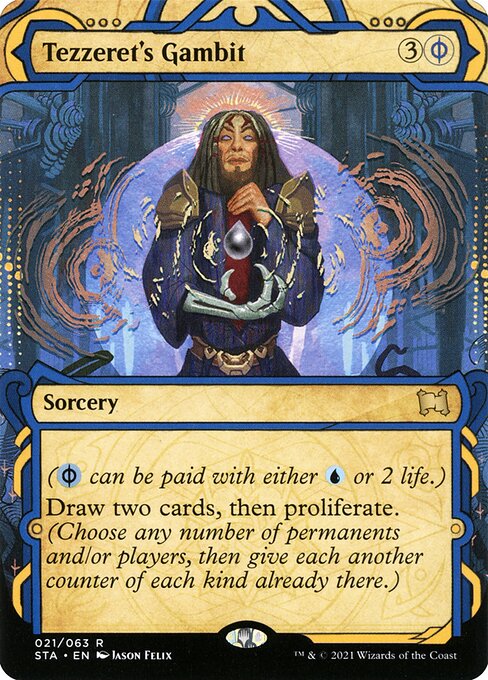 Tezzeret's Gambit (21) - BORDERLESS (Etched) - NM