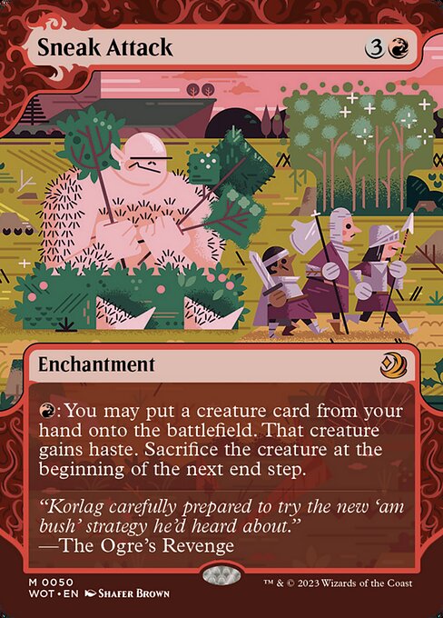 Sneak Attack (50) - BORDERLESS (Foil) - NM