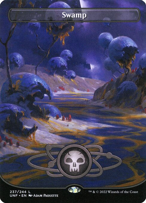 Swamp (237) - BORDERLESS - FULL ART (Foil) - NM