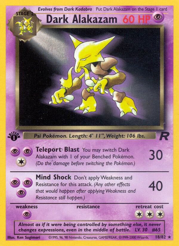 Dark Alakazam 18 (1st Edition) - NM