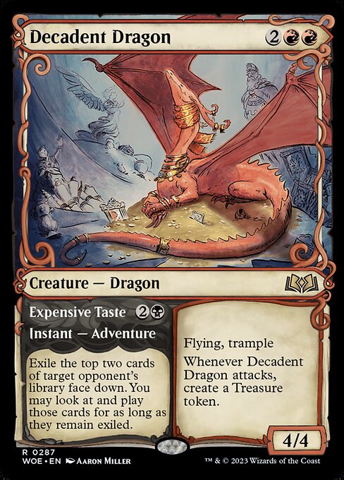Decadent Dragon // Expensive Taste (287) - SHOWCASE (Foil) - NM