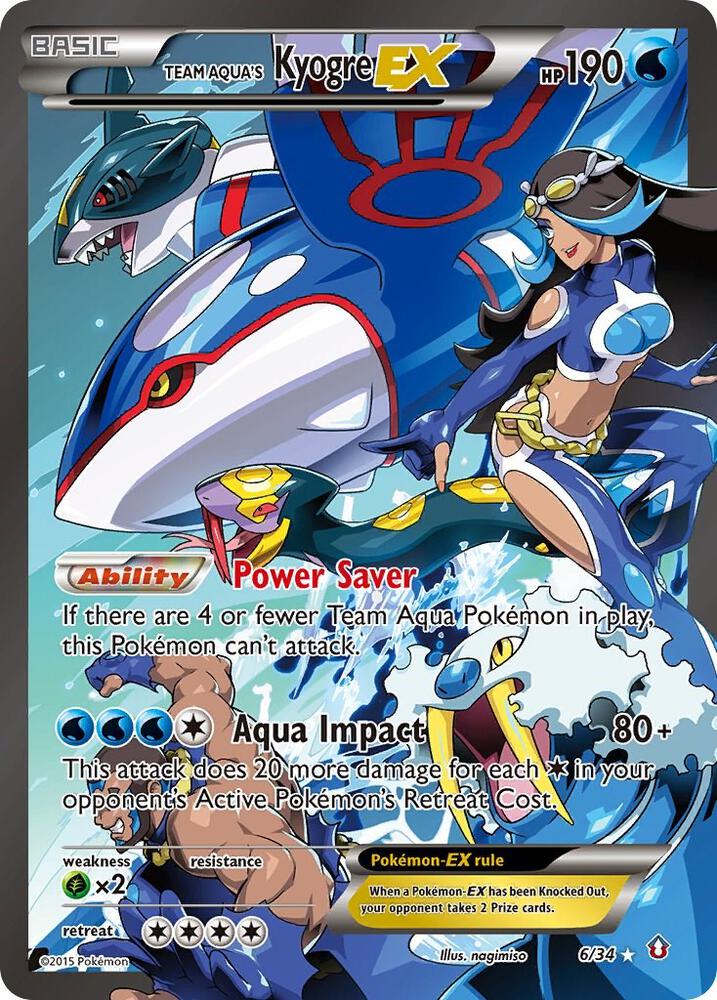 Team Aqua's Kyogre EX 6 (Holofoil) - HP