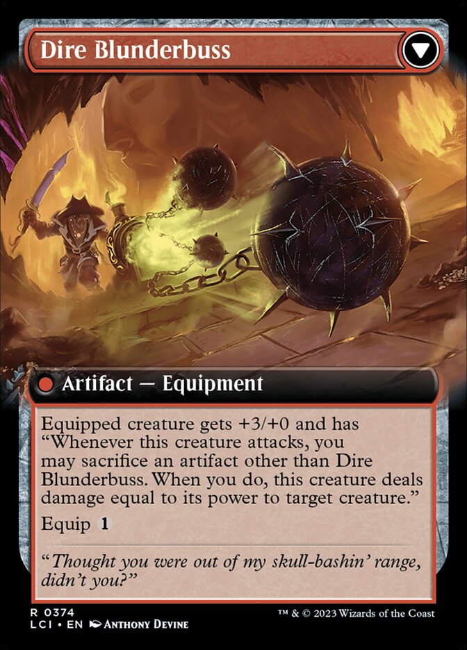 Dire Flail (Extended Art) (Back)