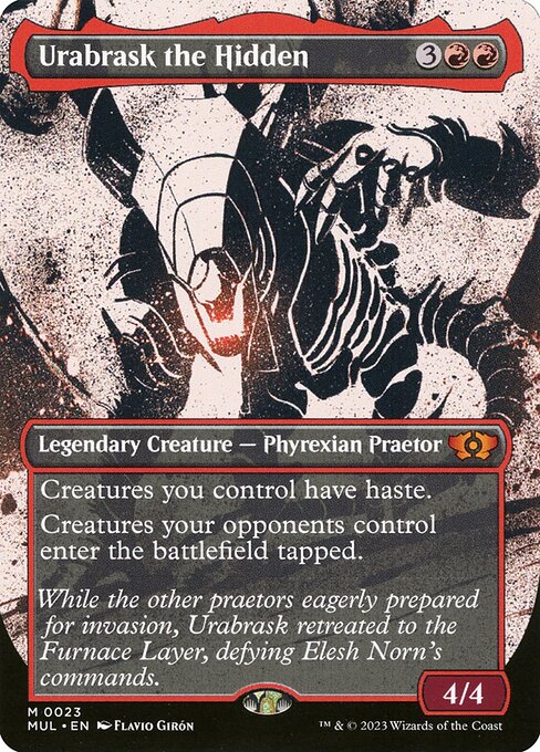 Urabrask the Hidden (23) - BORDERLESS - FULL ART - NM