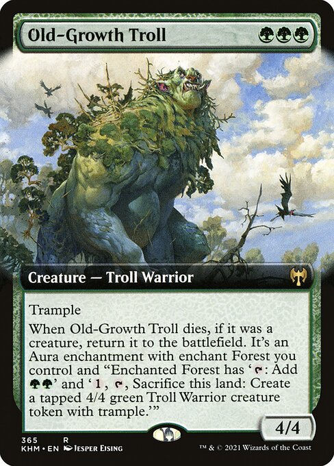 Old-Growth Troll (365) - EXTENDED ART - NM