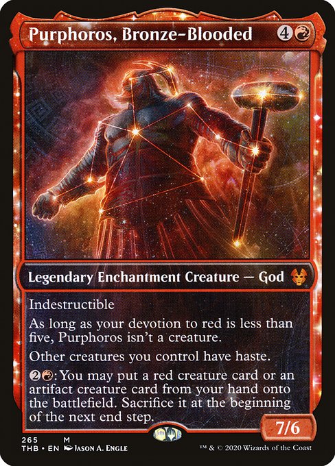 Purphoros, Bronze-Blooded (265) - SHOWCASE - FULL ART (Foil) - NM
