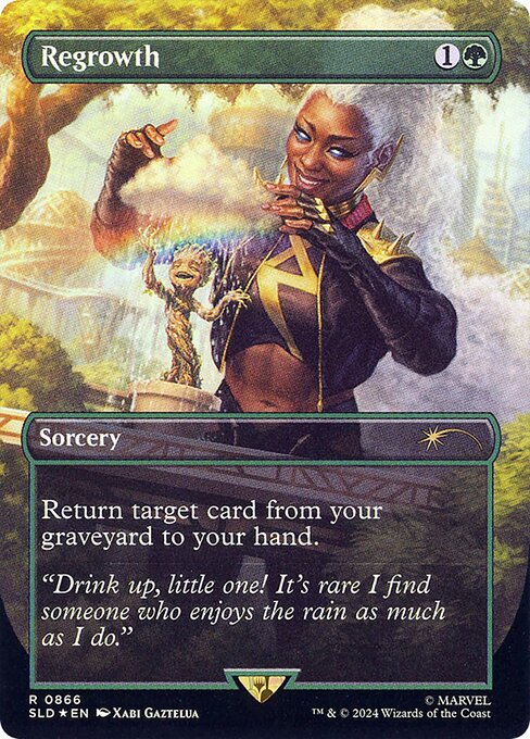 Regrowth (866) - BORDERLESS - FULL ART (Foil) - NM
