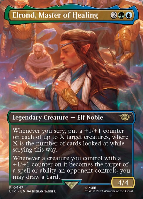 Elrond, Master of Healing (447) - BORDERLESS (Foil) - NM