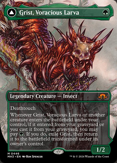 Grist, Voracious Larva // Grist, the Plague Swarm (446) - BORDERLESS - NM