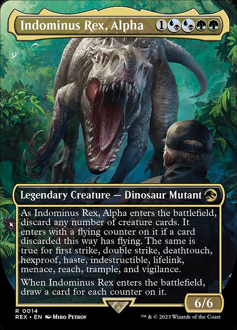 Indominus Rex, Alpha (14) - BORDERLESS - FULL ART (Foil) - NM