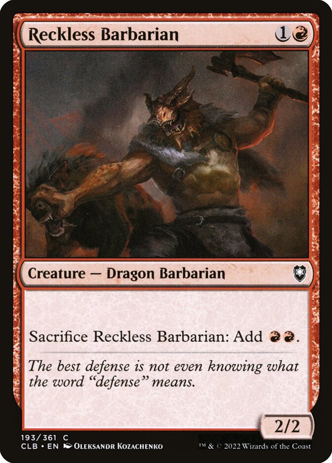 Reckless Barbarian [CLB - 193]