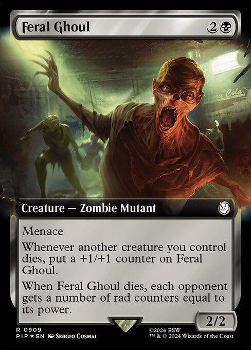 Feral Ghoul (909) - EXTENDED ART (Foil) - NM