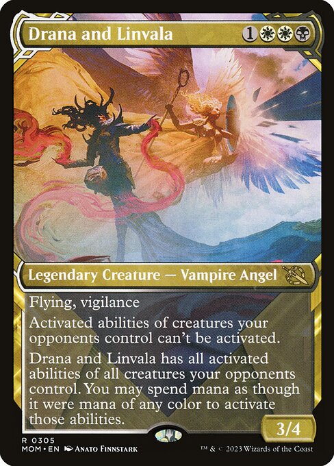 Drana and Linvala (305) - SHOWCASE - FULL ART - NM