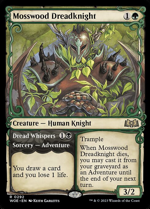 Mosswood Dreadknight // Dread Whispers (292) - SHOWCASE (Foil) - NM