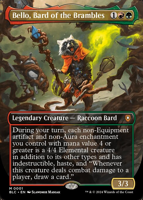 Bello, Bard of the Brambles (1) - BORDERLESS (Foil) - NM