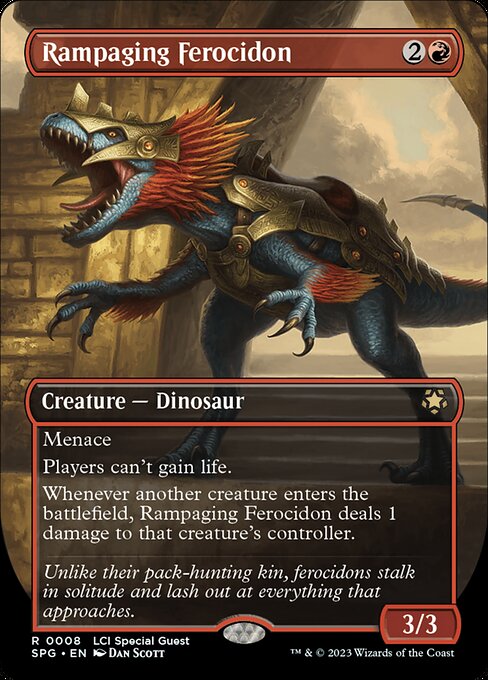 Rampaging Ferocidon (8) - BORDERLESS - FULL ART - NM