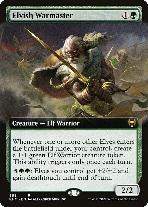 Elvish Warmaster (363) - EXTENDED ART - NM