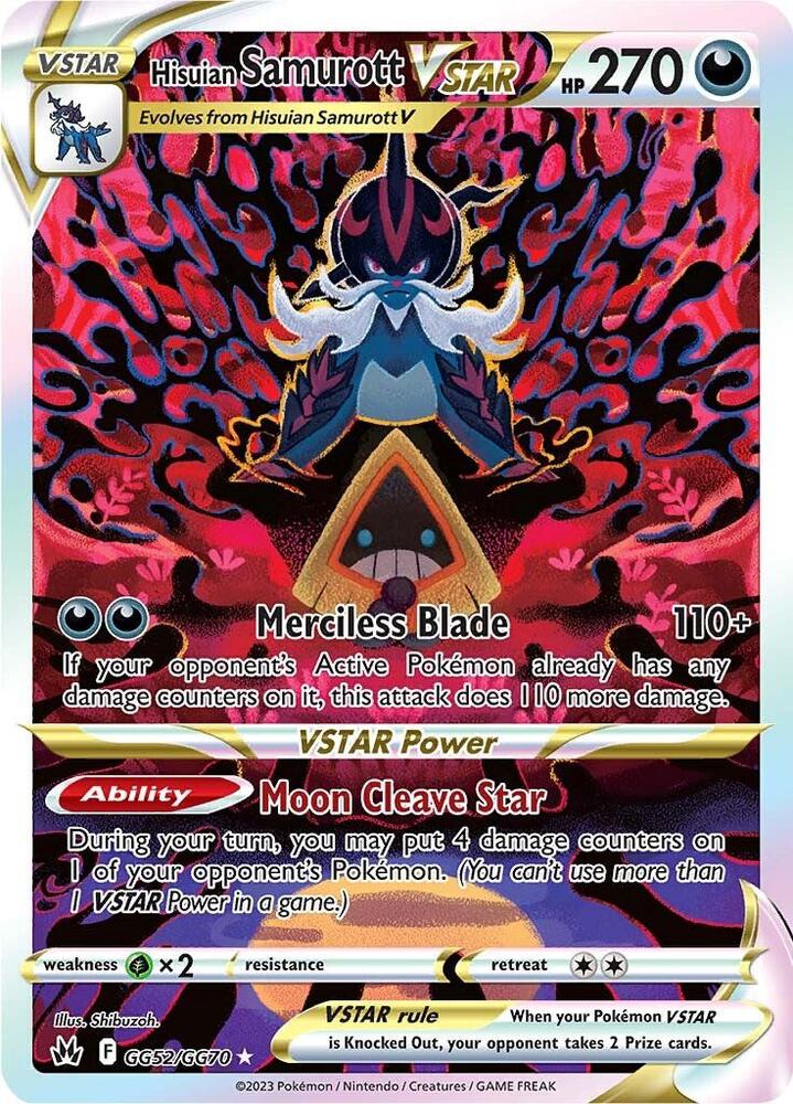 Hisuian Samurott VStar GG52 - NM