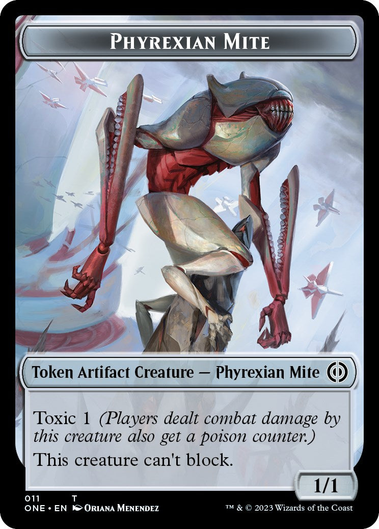 Phyrexian Mite (011) // Phyrexian Mite (012) Double-Sided Token