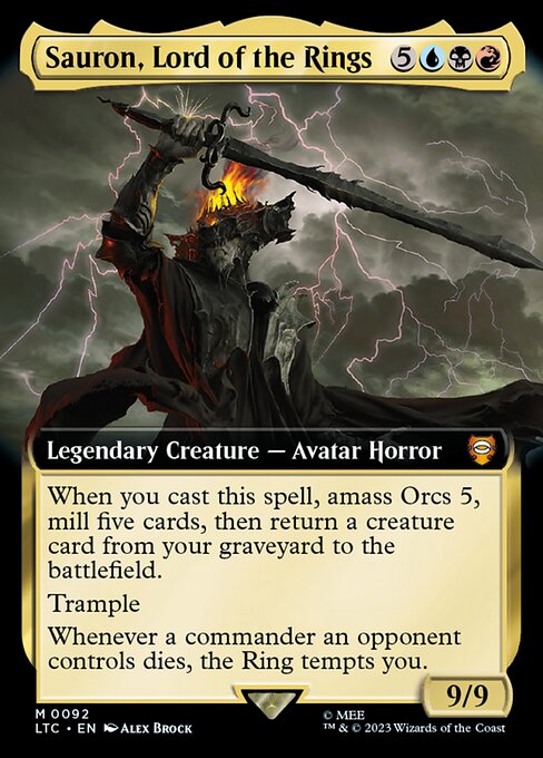Sauron, Lord of the Rings (92) - EXTENDED ART (Foil) - NM