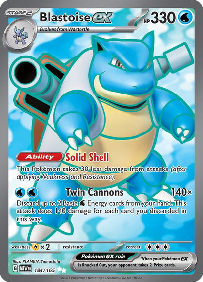 Blastoise ex 184 - NM