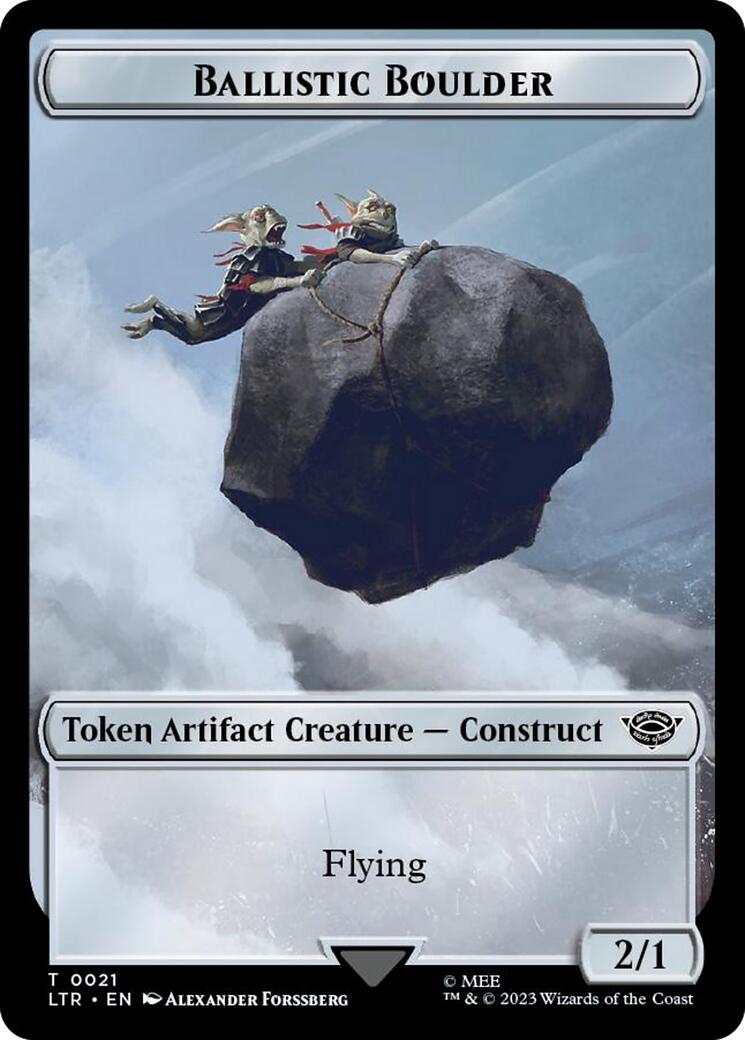 Ballistic Boulder // Food (0023) Double-Sided Token (Surge Foil)