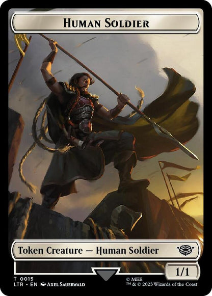Human Soldier (0015) // Food (0022) Double-Sided Token (Surge Foil)