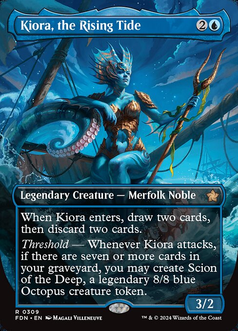 Kiora, the Rising Tide (309) - BORDERLESS - NM