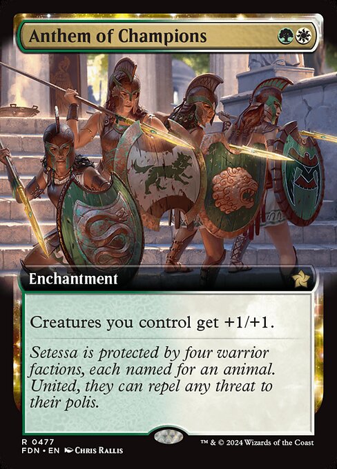 Anthem of Champions (477) - EXTENDED ART (Foil) - NM