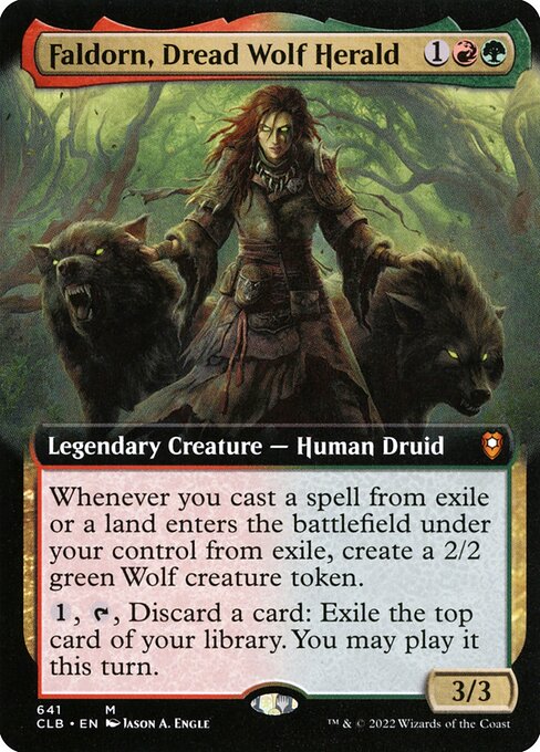 Faldorn, Dread Wolf Herald (641) - EXTENDED ART - NM