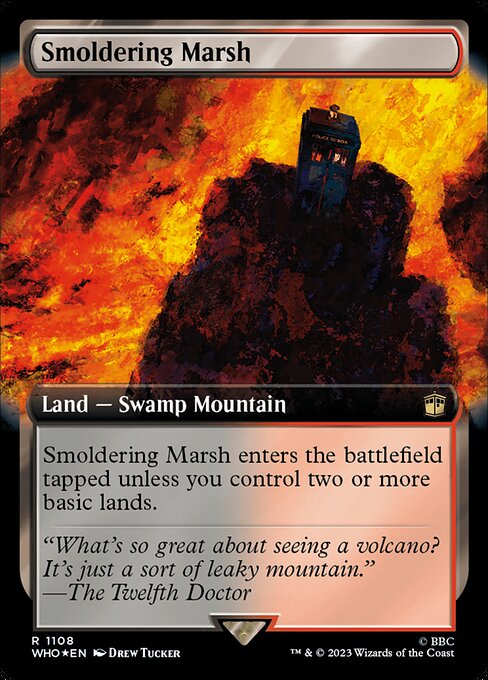 Smoldering Marsh (1108) - EXTENDED ART (Foil) - NM