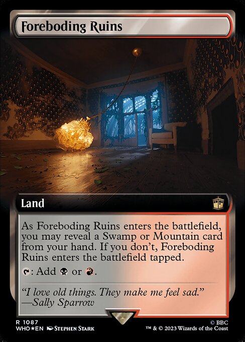 Foreboding Ruins (1087) - EXTENDED ART (Foil) - NM