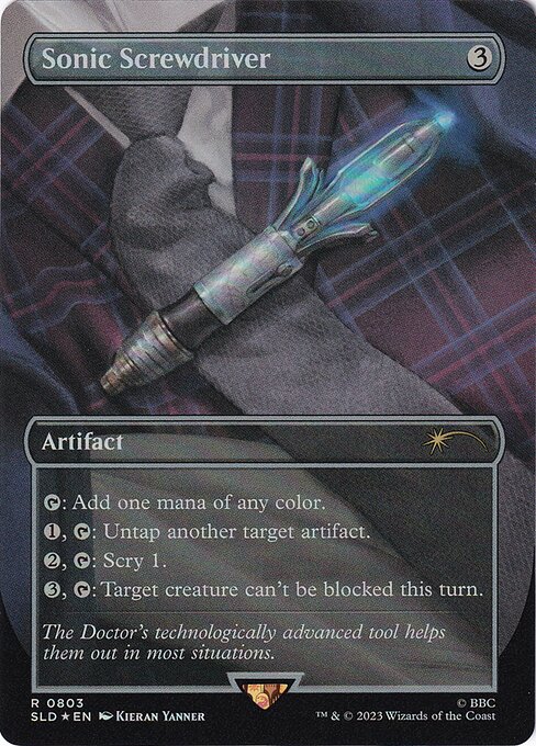 Sonic Screwdriver (803) - BORDERLESS - FULL ART (Foil) - NM