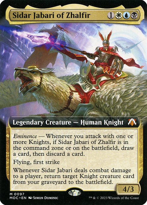 Sidar Jabari of Zhalfir (97) - EXTENDED ART - NM