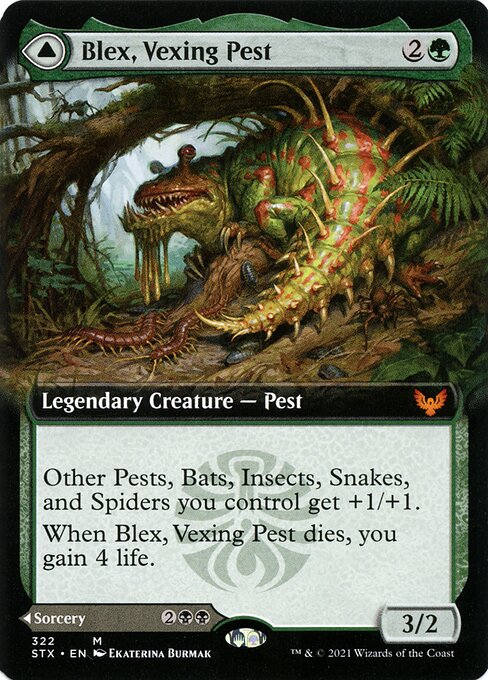 Blex, Vexing Pest // Search for Blex (322) - EXTENDED ART (Foil) - NM