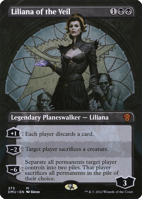 Liliana of the Veil (373) - BORDERLESS (Foil) - NM
