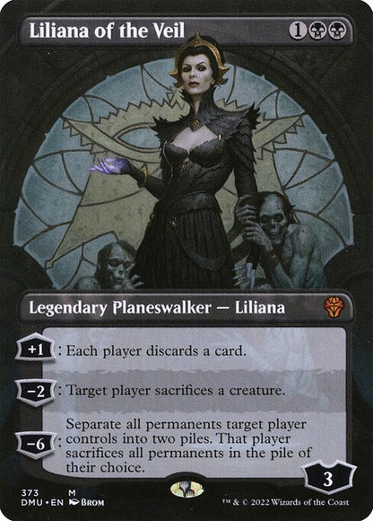Liliana of the Veil (373) - BORDERLESS (Foil) - NM