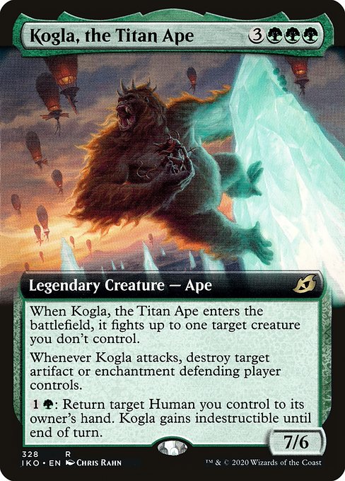 Kogla, the Titan Ape (328) - EXTENDED ART - NM