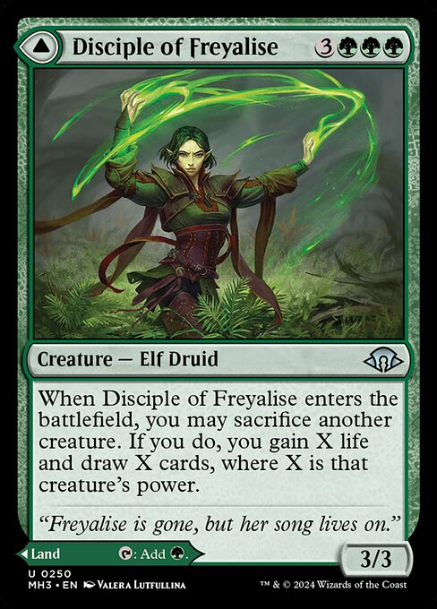 Disciple of Freyalise // Garden of Freyalise (250) (Foil) - NM