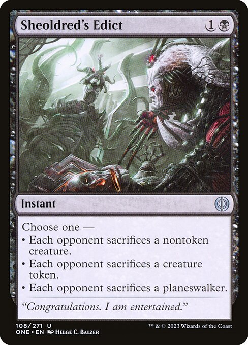 Sheoldred's Edict (108) (Foil) - NM