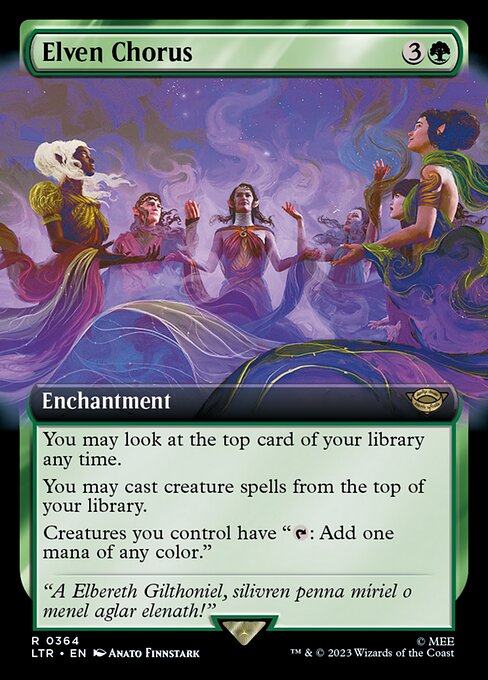 Elven Chorus (364) - EXTENDED ART - NM
