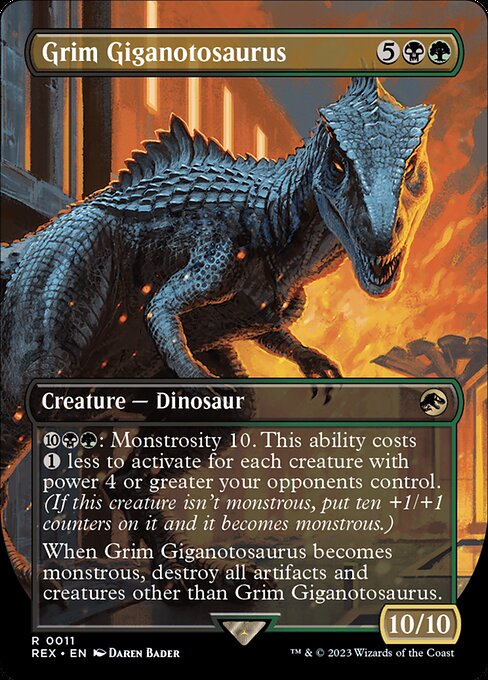 Grim Giganotosaurus (11) - BORDERLESS (Foil) - NM
