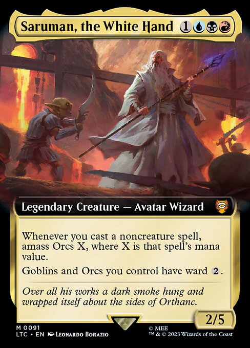 Saruman, the White Hand (91) - EXTENDED ART (Foil) - NM