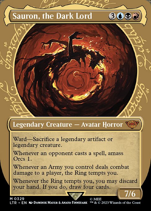 Sauron, the Dark Lord (329) - BORDERLESS (Foil) - NM