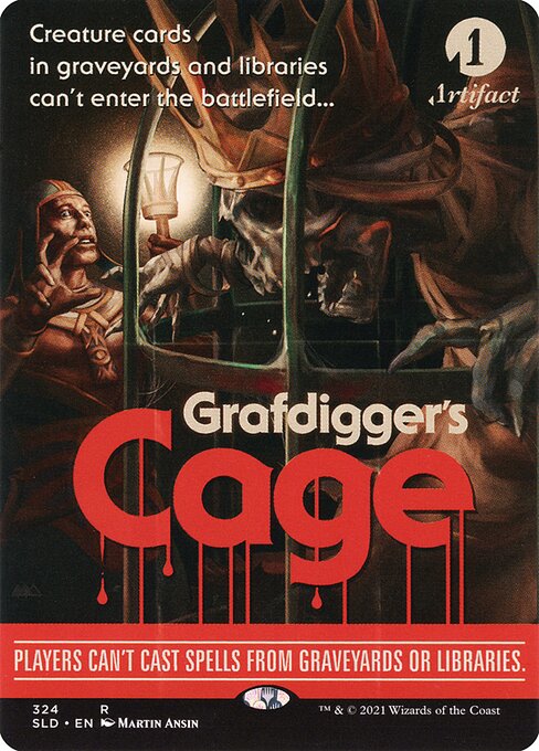 Grafdigger's Cage (324) - BORDERLESS - FULL ART (Foil) - NM