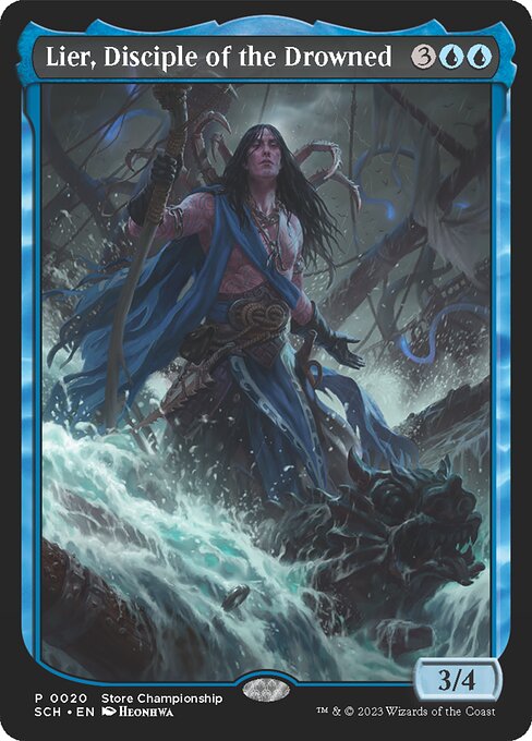 Lier, Disciple of the Drowned (20) - FULL ART (Foil) - NM