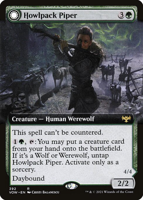 Howlpack Piper // Wildsong Howler (392) - EXTENDED ART (Foil) - NM