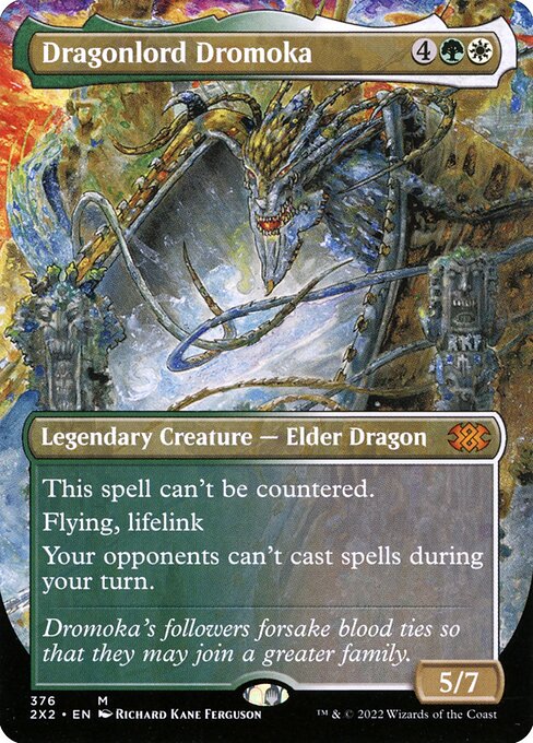 Dragonlord Dromoka (376) - BORDERLESS (Foil) - NM