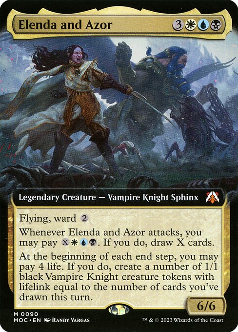 Elenda and Azor (90) - EXTENDED ART (Foil) - NM