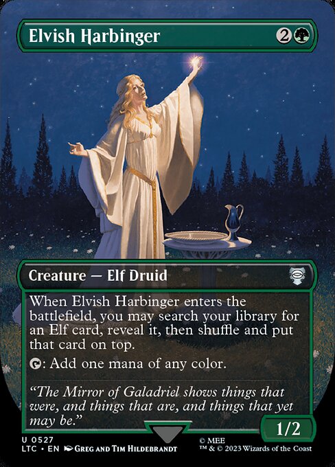 Elvish Harbinger (527) - BORDERLESS (Foil) - NM
